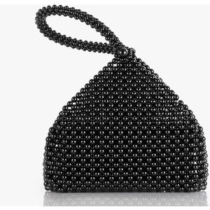 ⭐️ Women's Pearl Clutch Evening Bags Sparkly Glitter Triangle Purse